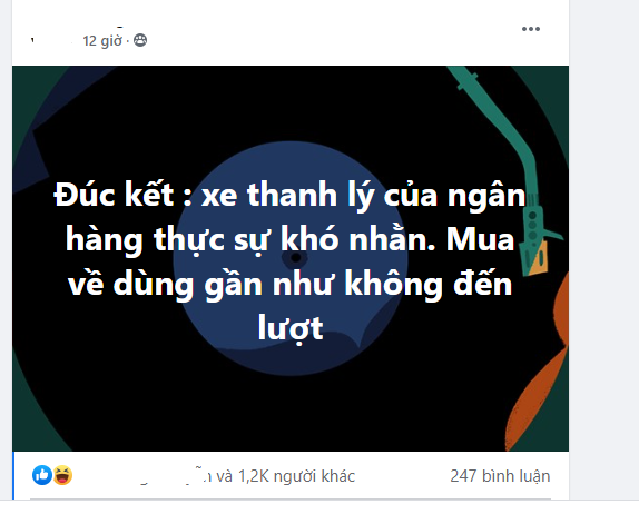 Ngân hàng thanh lý ôtô giá chỉ từ 60 triệu đồng, người mua đúc kết khó nhằn