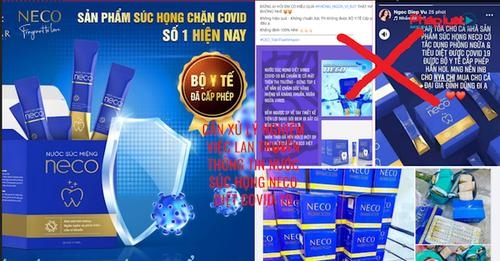 Cần xử lý nghiêm việc lan truyền thông tin sản phẩm Neco diệt Covid-19