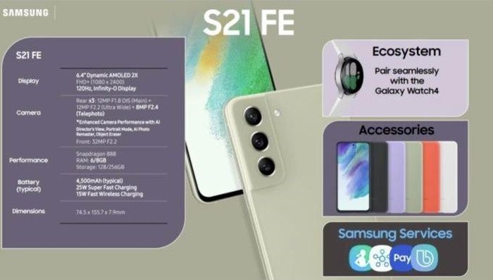 Samsung Galaxy S21 FE 5G lộ diện cấu hình